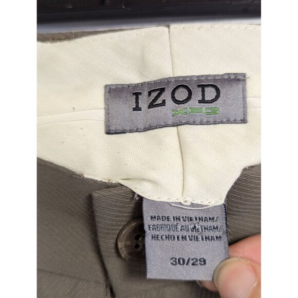 Izod XFG Mens Khaki Pleated Dress Pants 30x29 For Xtreme Function Golf - Picture 4 of 5